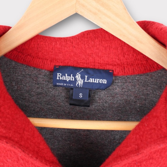 Vintage Ralph Lauren RL2000 Red Cropped Pullover Sweater Women's Small - Picture 6 of 7